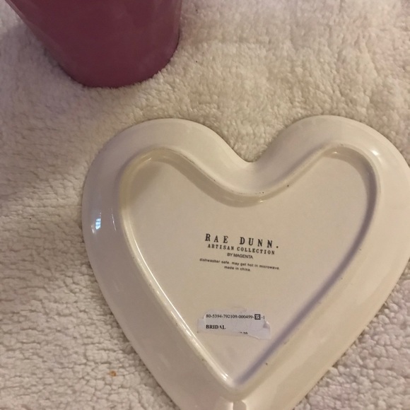 New! Rae Dunn Just Married Heart Shaped Dish Tray - Picture 3 of 3